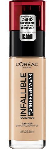 Loreal Infallible Up To 24H Fresh Wear Foundation 411 Beige Ivory 30Ml