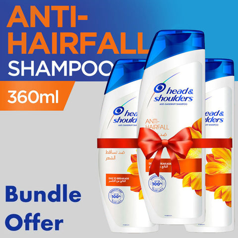 Pack of 3 Head & Shoulders Anti Hair Fall Shampoo 360ml