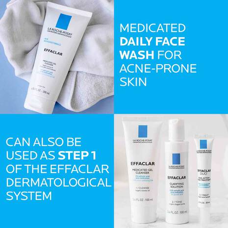 La Roche-Posay Effaclar Medicated Gel Acne Face Wash SALICYLIC ACID FACE WASH FOR ACNE