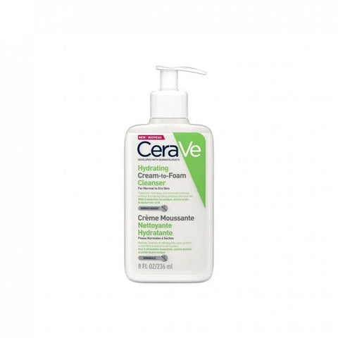 Cerave Hydrating Cream To Foam Cleanser For Normal To Dry Skin