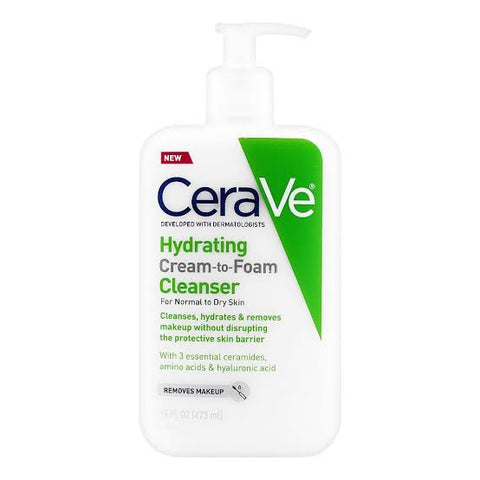 Cerave Hydrating Cream To Foam Cleanser For Normal To Dry Skin