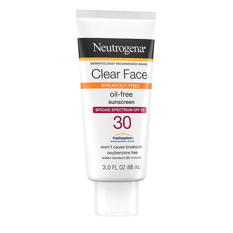 Neutrogena Clear Face Oil Free Sunscreen Broad Spectrum Spf 30 88Ml