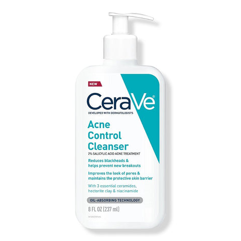 Cerave Acne Control Cleanser 2% Salicylic Acid Acne Treatment 237ml