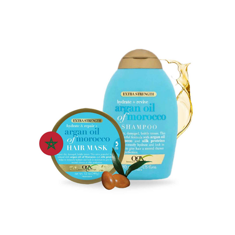 Ogx Hydrate &amp; Revive + Argan Oil Of Morocco Shampoo &amp; Mask Set