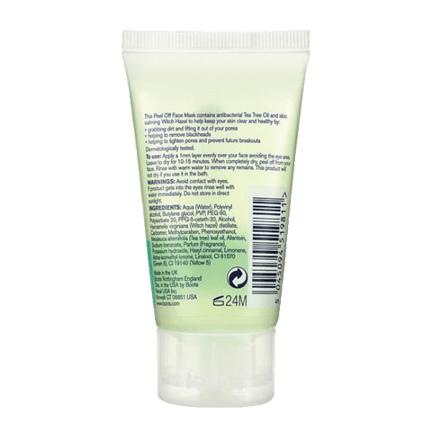 Boots Tea Tree Witch Hazel Peel Off Face Mask 50ml