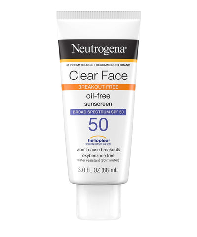 Neutrogena Clear Face Oil-Free Sunscreen Broad Spectrum Spf 50 88ml