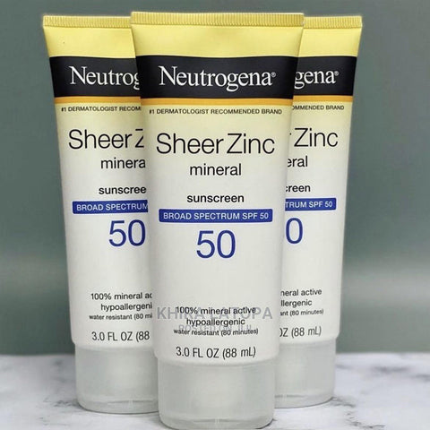 Neutrogena Sheer Zinc Mineral Sunscreen Broad Spectrum Spf 50 88Ml