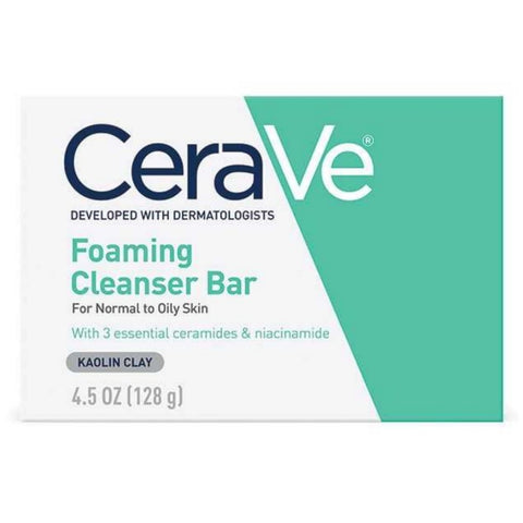 Cerave Foaming Cleanser Bar For Normal To Oily Skin 128G