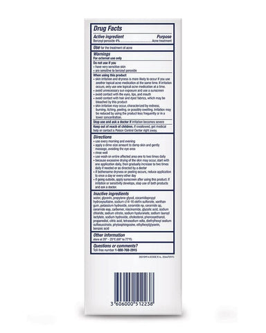 Cerave Acne Foaming Cream Cleanser 4% Benzoyl Peroxide Acne Treatment 150Ml