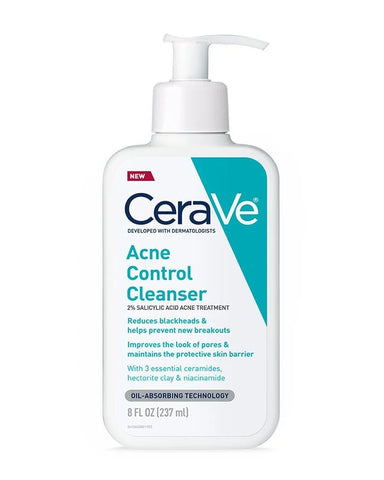 Cerave Acne Control Cleanser 2% Salicylic Acid Acne Treatment 237ml