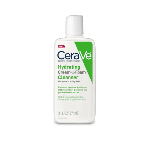 Cerave Hydrating Cream To Foam Cleanser For Normal To Dry Skin