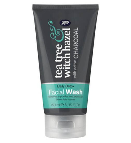 Boots Tea Tree Witch Hazel With Charcoal Facial Wash 150 Ml